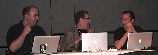 Richard Harrington, Scott Kelby and Matt Kloskowski, instructors of the "Blogging for Photographers" session at Photoshop World in Orlando, April 2011